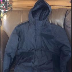 The North Face Kids Garcons Black/Gray Hooded Jacket size 10/12