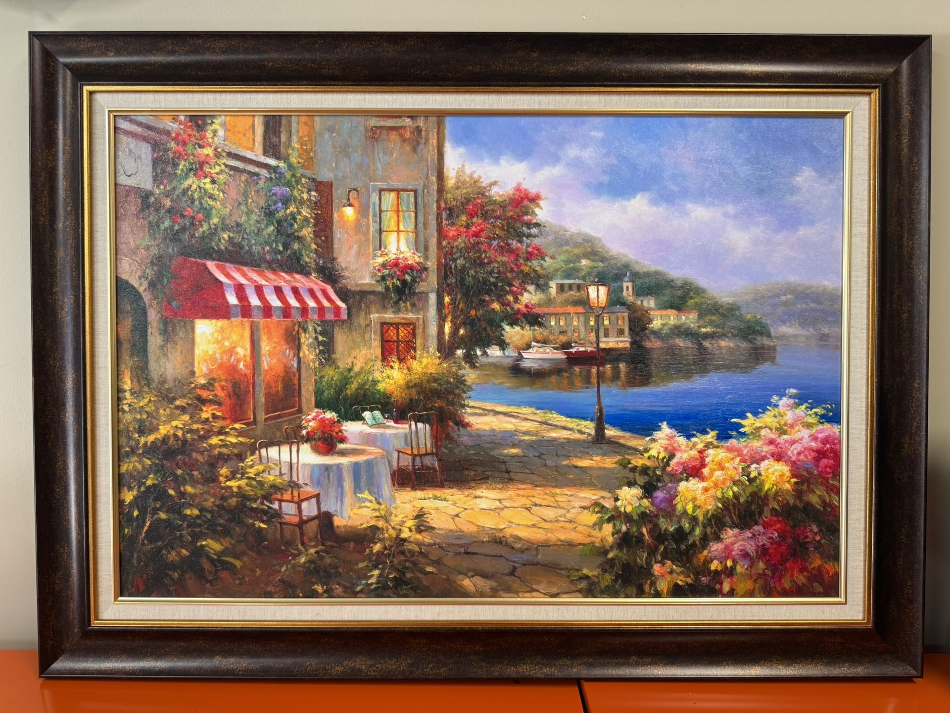 Beautiful Framed Original Oil Painting By Leon Ruiz and Rosa Chavez (Signed)