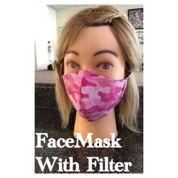 Face Mask with Filter Hand made