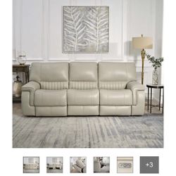 Top Leather Power Recliner Sofa