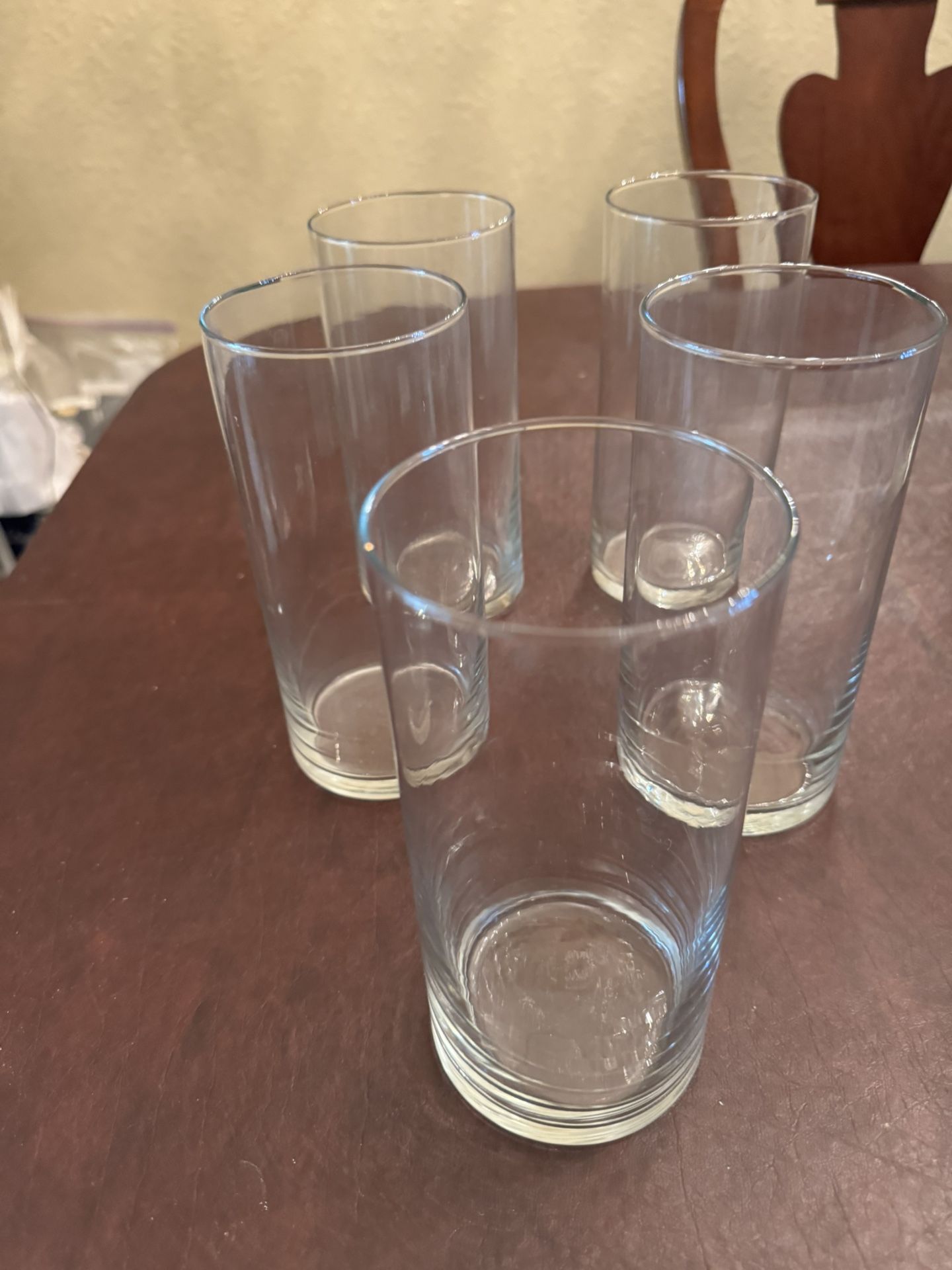 3 Cylinder Vases 7.5”