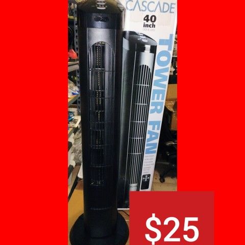Cascade Tower Fan with Remote Control 