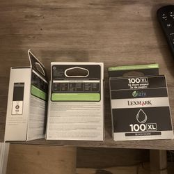 3 Unopen Lexmark 100XL Black Ink Cartridges