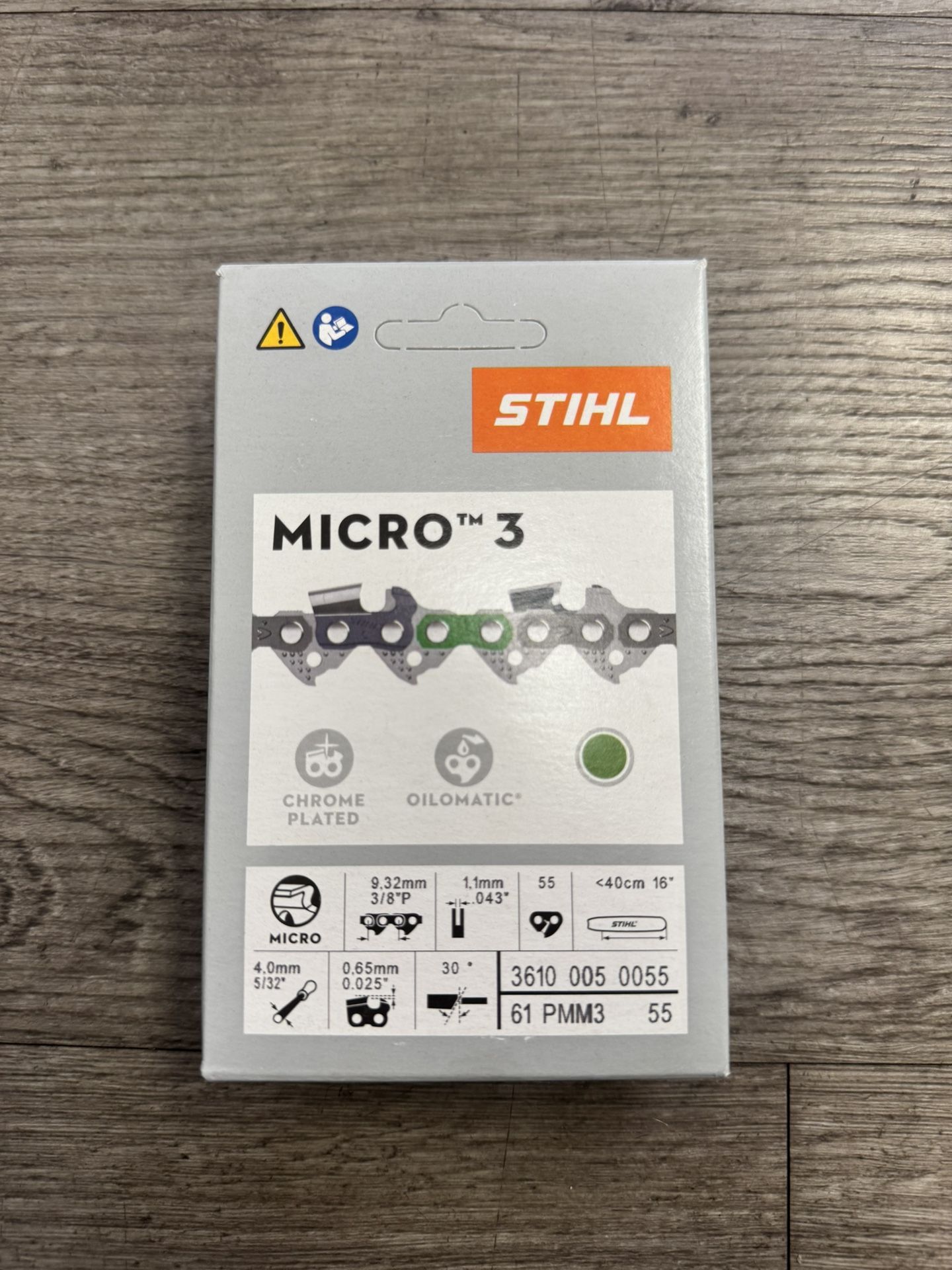 16" Stihl Chainsaw Picco Micro Oilomatic Saw Chain 61PMM355 3/8p .043 55dl