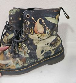🔥 RARE Dr Martens Pascal Hieronymus BOSCH Museum Boots US M 9 W10 UK 8 EU 42