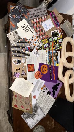 Halloween junk journal supplies
