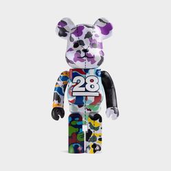 NEW Bearbrick X Bape Medicom 1000% 28th Anniversary Camo #1 Original Packaging