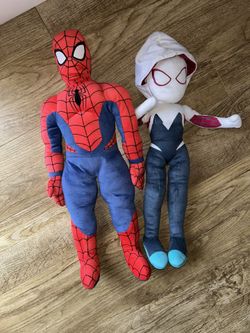 Collectables Large Spider-Man & Ghost Spider Dolls OBO