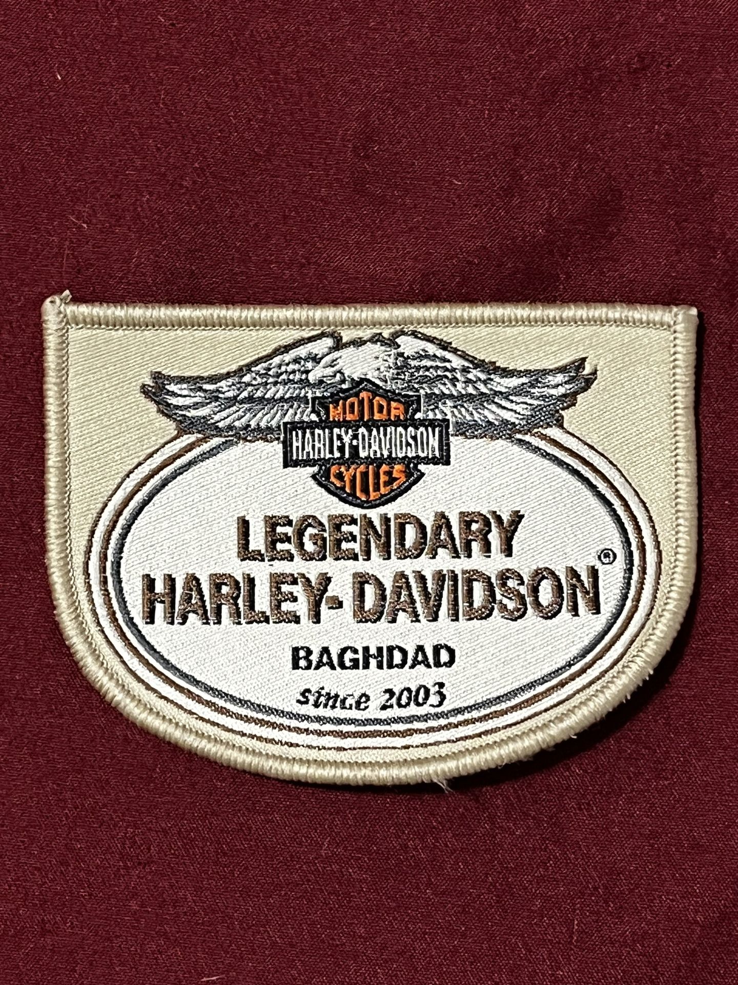 Legendary Harley Davidson  Baghdad since 2003 Cloth Patch, Theatre Made
