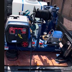 Professional Pressure Washer Equipment Setup