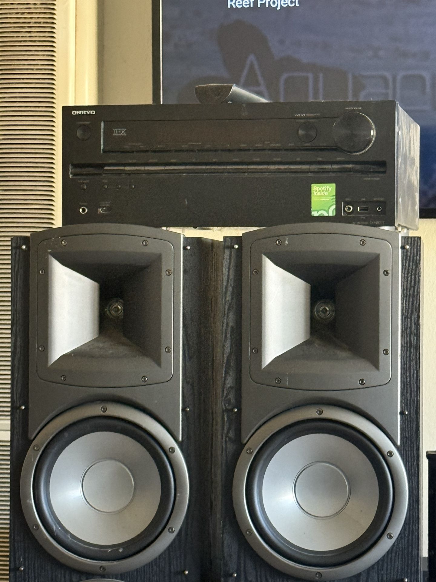 Klipsch Home Theatre Speakers And Onkyo Receiver