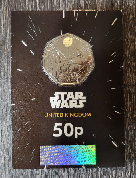 Darth Vader & Palpatine 50p British Legal Tender Original Star Wars Trilogy Coin