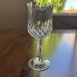 48 Cut Glass Goblets Wine Glasses w Storage Box