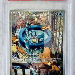 Squirtle Illustration Rare - 2024 Pokemon Stellar Crown - PSA 9 Mint