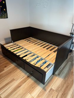 Twin -> King Bed Fram with Drawers