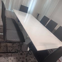 Large Size Dining Table With 8 Chairs Brand New 