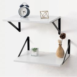 White Floating Shelves - Set of 2