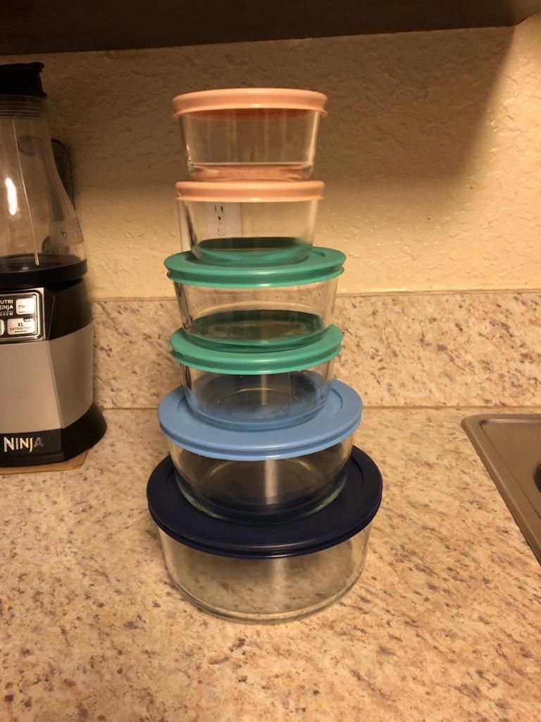 Pyrex glass containers