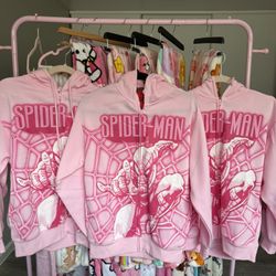 Marvel Spiderman Pink Hoodies