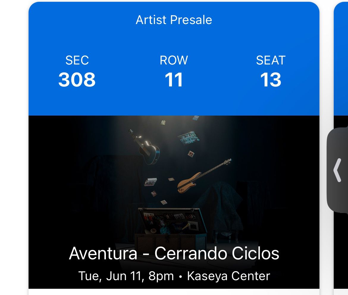 Aventura Concert Tickets  Miami