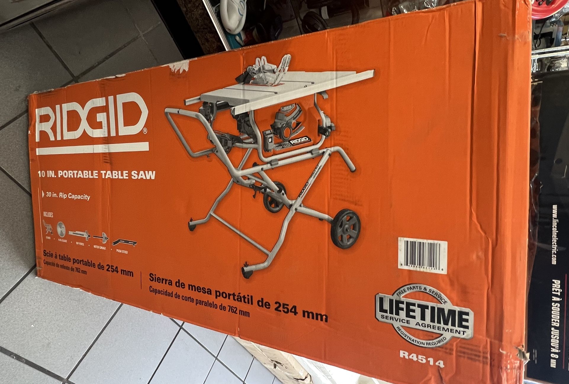 RIDGID 15 Amp 10 in. Portable Corded Pro Jobsite Table Saw with Stand New