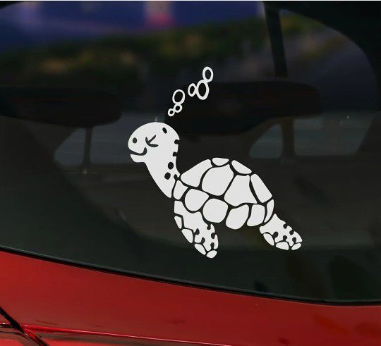 Cute Turtle Car Sticker, Car Landscaping Decoration Sticker