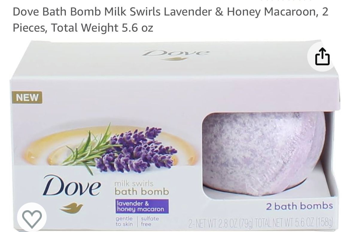 Dove Bath Bomb Lavender & Honey Macaron 