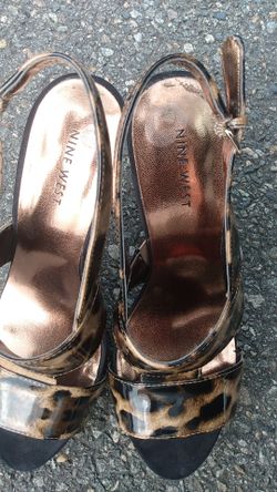 nine west size 7m high heel pair shoes