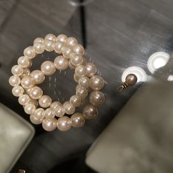 Three Pearl Bracelets 