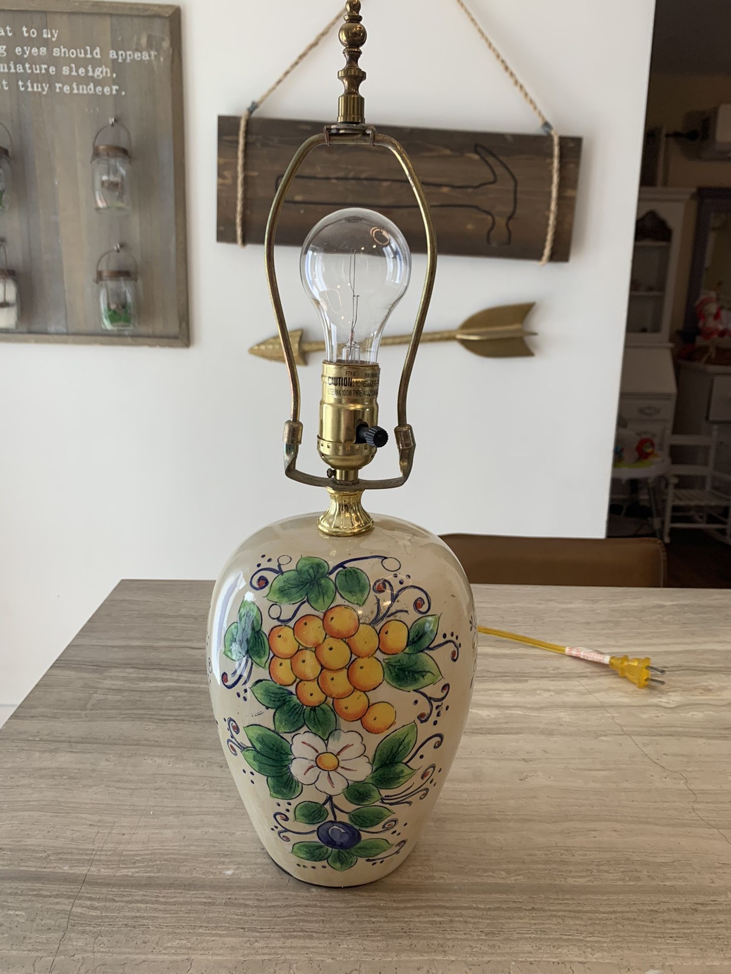 ceramic hand painted lamp