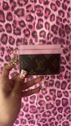 Cute brown and pink card holder