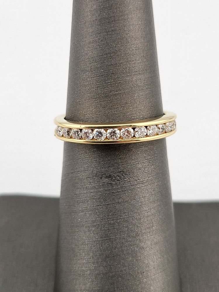 14k Yellow Gold Diamond Ring 0.30 ctw Channel Set (size 6)