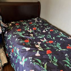 Twin Bed Frame, Mattress, Box Spring and Dresser 