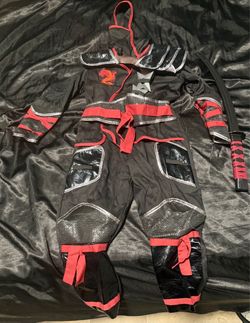 Red Dragon Ninja costume boys size 5-6