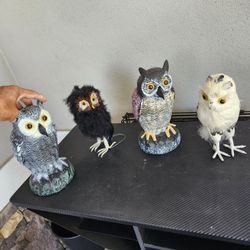 Critter Rodent Visual Repellent Owl Figurines Statues