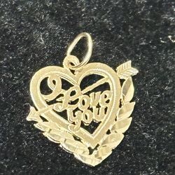 14k Yellow Gold Heart Pendant 