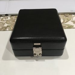 Diplomat ~ Switzerland Leather Collection ~ 3 - Watch ~ 4 - Pen ~ Rings ~ Jewelry Locking Travel Case ~ With Key 