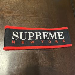 Supreme - Fleece Headband (FW16) - Black / Red - Used