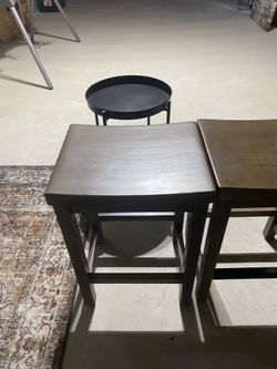 Reclaimed wood counter stools