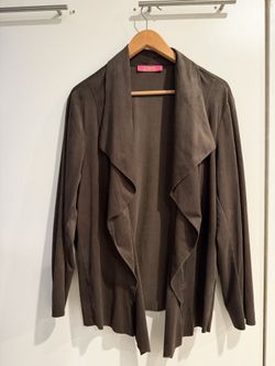 Faux Leather Blazer