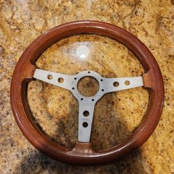 MREMO VINTAGE WOODEN STEERING WHEEL MADE IN ITALY 
