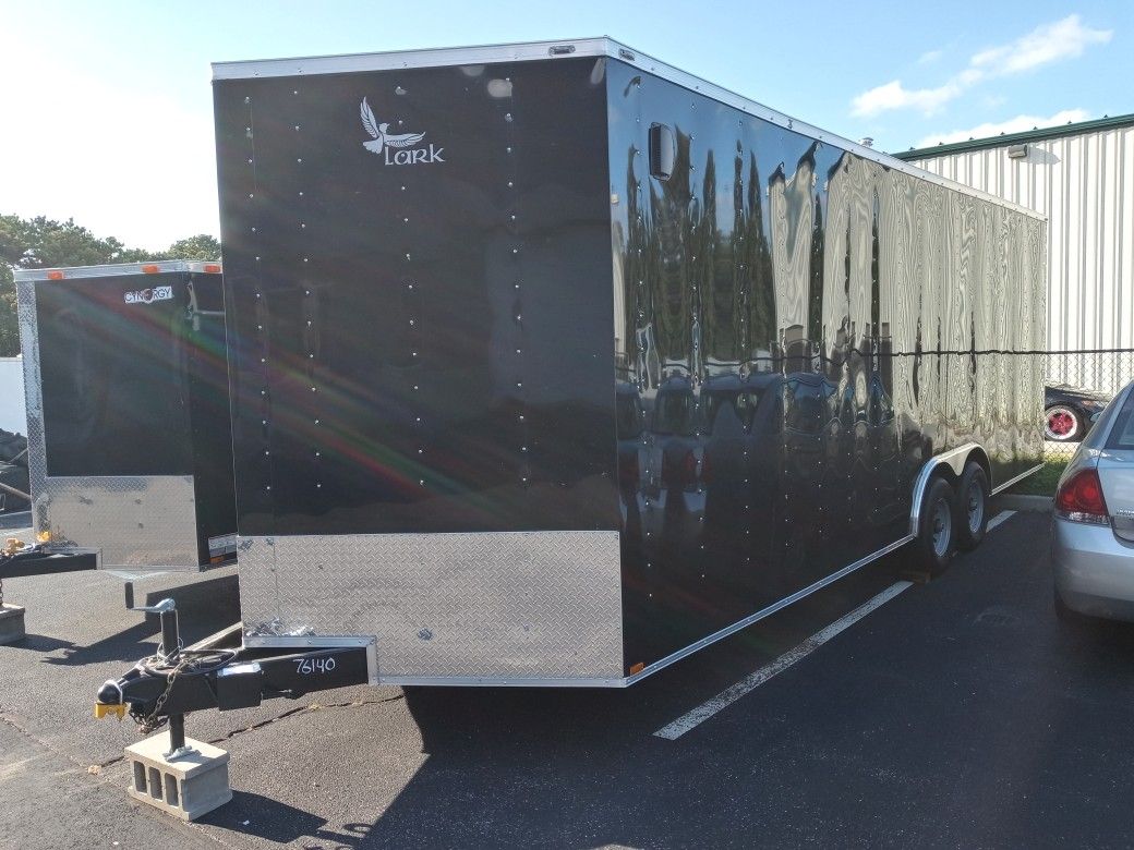 8.5x24 Foot Enclosed Vnose Trailer Car Truck Toy ATV RZR SXS Hauler Moving Storage Traveling Motorcycle