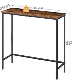 Industrial Console Table with Metal Frame