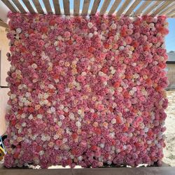 Pink Flower Wall