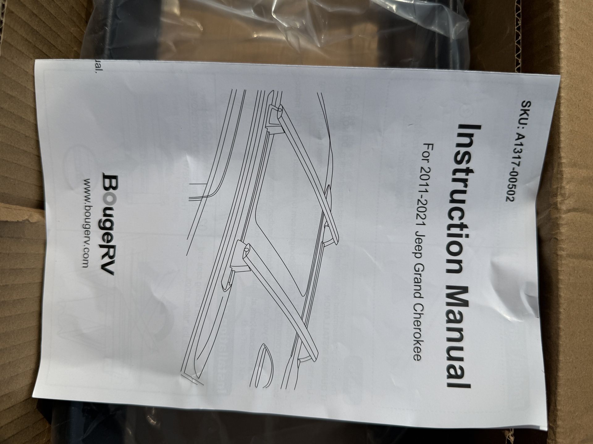 Roof Rack - Cross Bars Jeep Grand Cherokee - 2011-2018