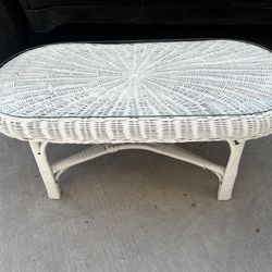 Vintage Wicker Coffee Table