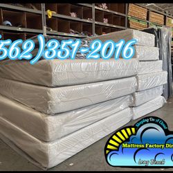Queen Size Memory Foam Mattress And Boxspring Bed Set New Cama 