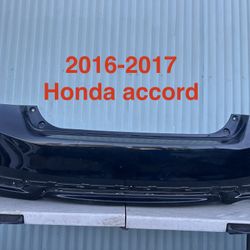 2016-2017 Honda Accord Rear Bumper OEM Black 