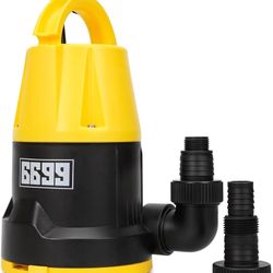 Submersible Sump Pump 1HP Portable Water Pump 5000GPH