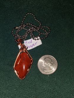 Red Jasper handwrapped pendant